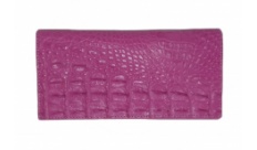 Кошелек Croco Leather розовый из кожи крокодила
