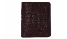 Портмоне Croco Leather зі шкіри крокодила коричневе