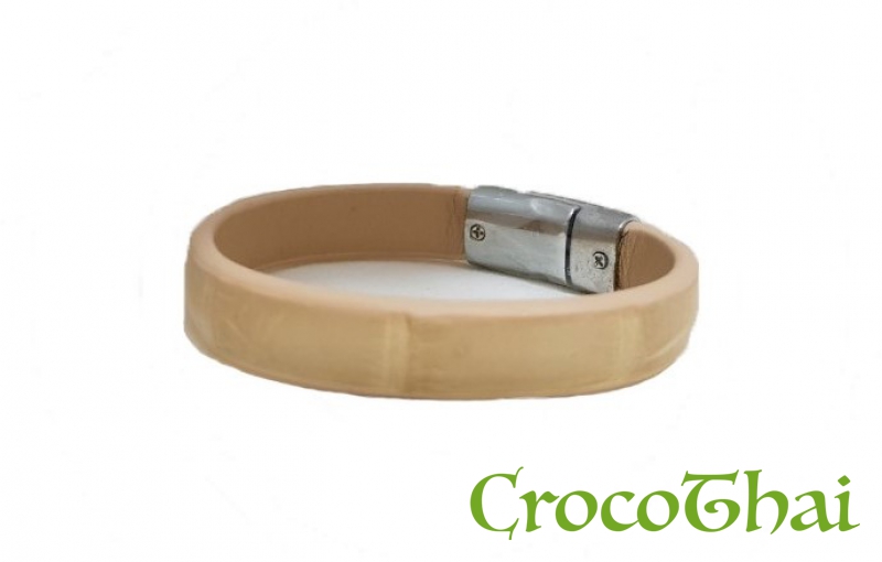 Купить браслет croco leather зі шкіри крокодила слонова кістка