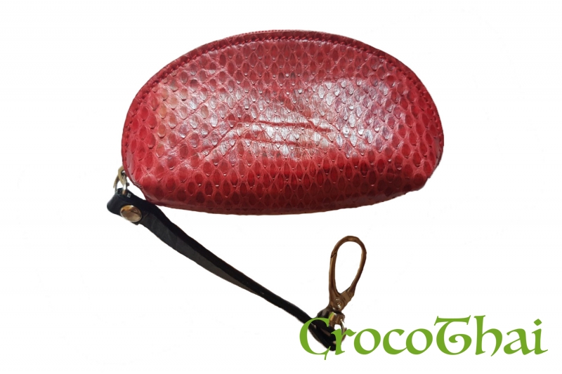 Купить міні-гаманець snake leather зі шкіри пітона червоний