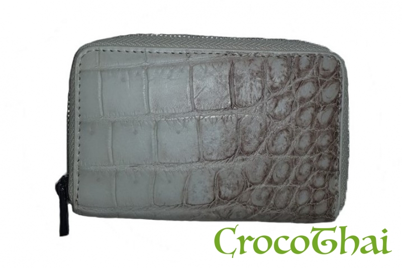Купить візитниця croco leather зі шкіри крокодила мармурова
