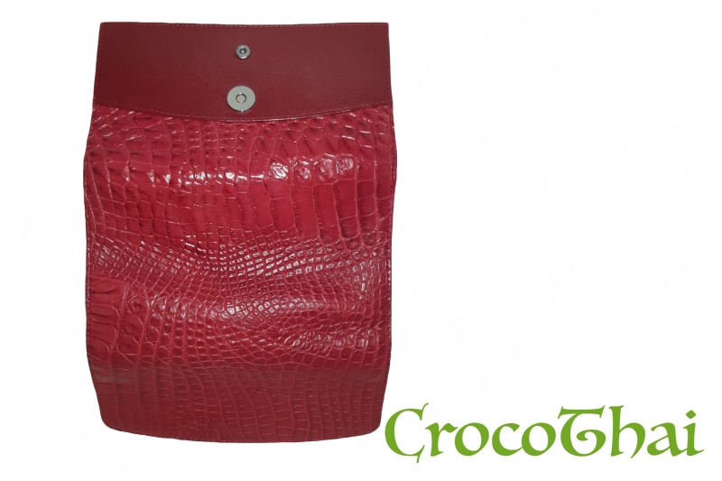 Купить гаманець croco leather зі шкіри крокодила винний
