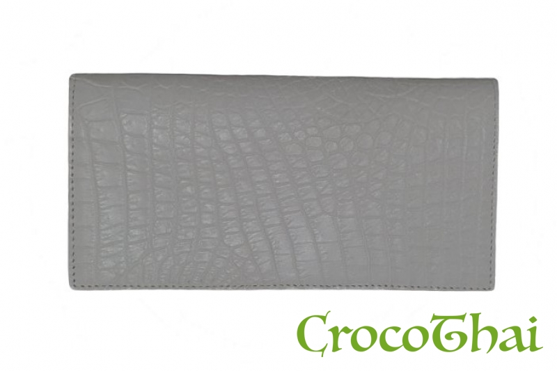 Купить гаманець croco leather білий зі шкіри крокодила