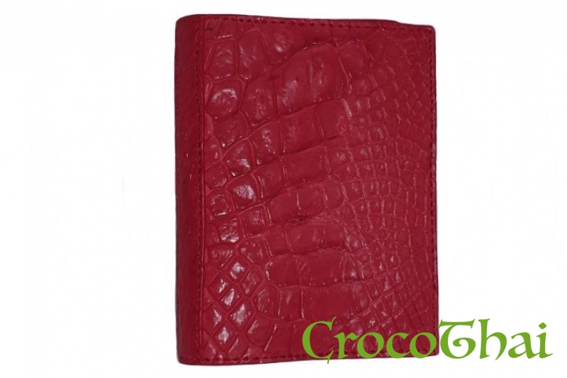 Купить обкладинка для документів croco leather зі шкіри крокодила червона