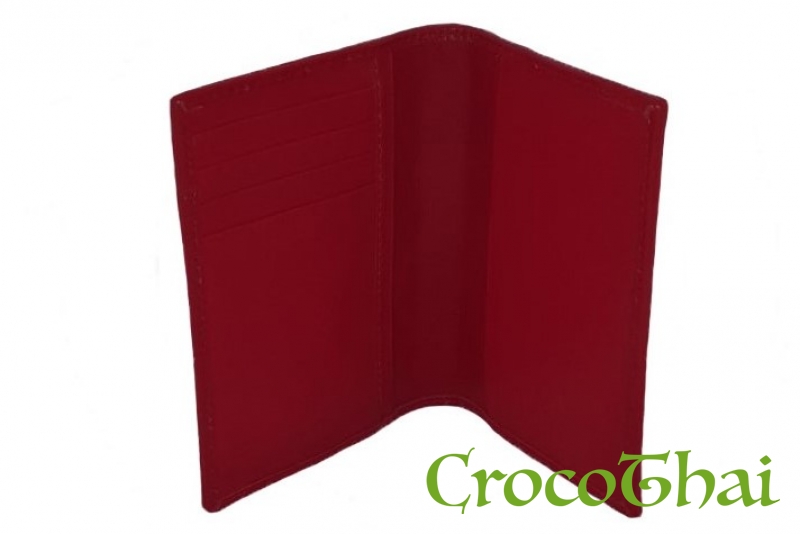 Купить обложка для документов croco leather из кожи крокодила красная