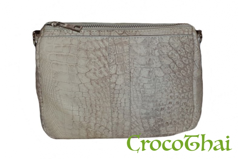 Купить сумка croco leather мармурова зі шкіри крокодила
