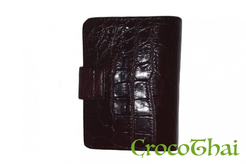 Купить визитница croco leather из кожи крокодила коричневая
