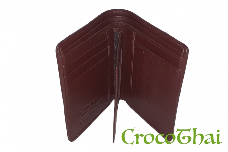 Купить портмоне croco leather зі шкіри крокодила коричневе