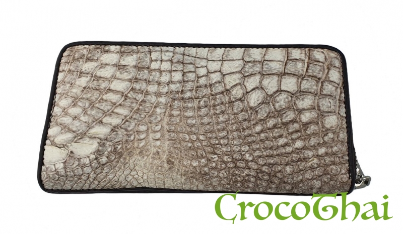 Купить гаманець croco leather зі шкіри крокодила мармуровий