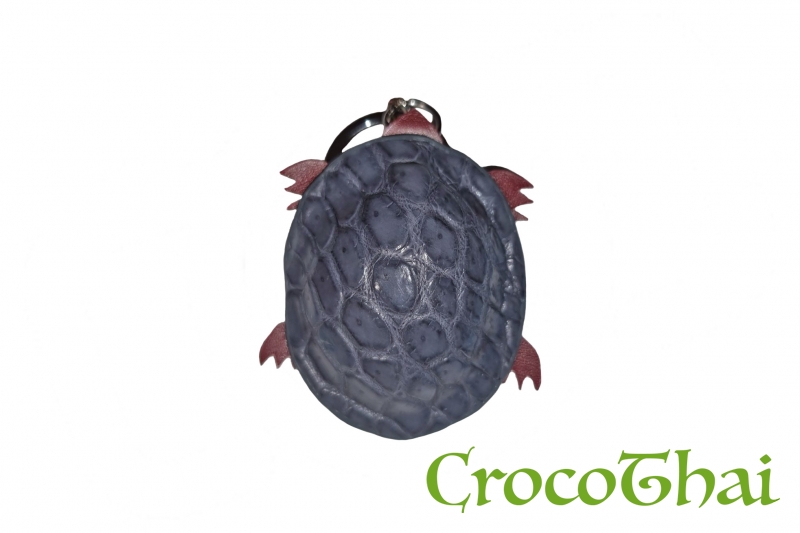 Купить брелок croco leather темно серый из кожи крокодила