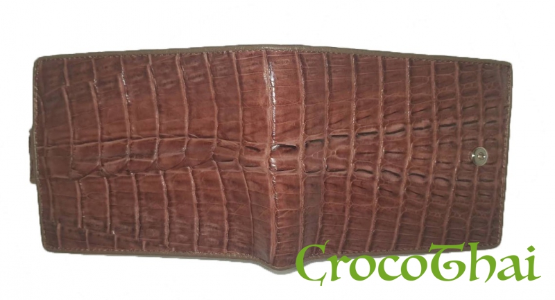 Купить портмоне river коричневое из кожи крокодила