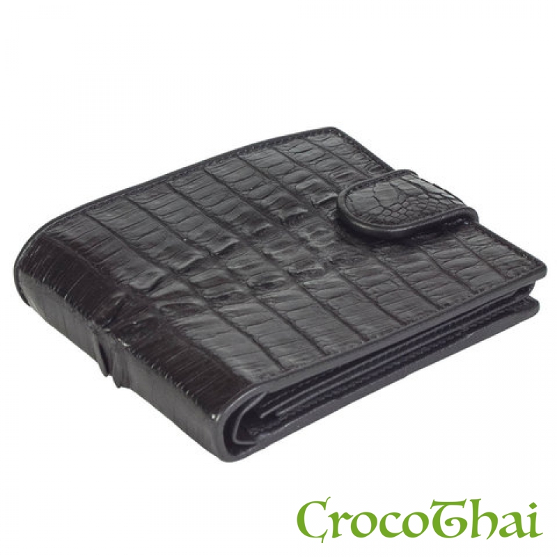 Купить черное портмоне из кожи крокодила