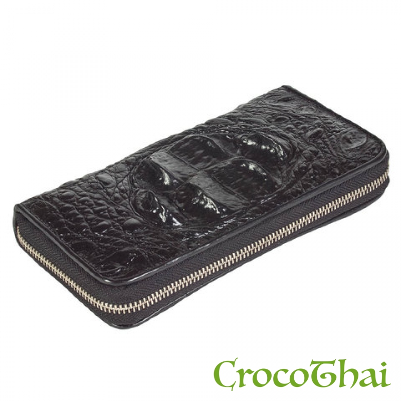 Купить гаманець на блискавці з крокодила