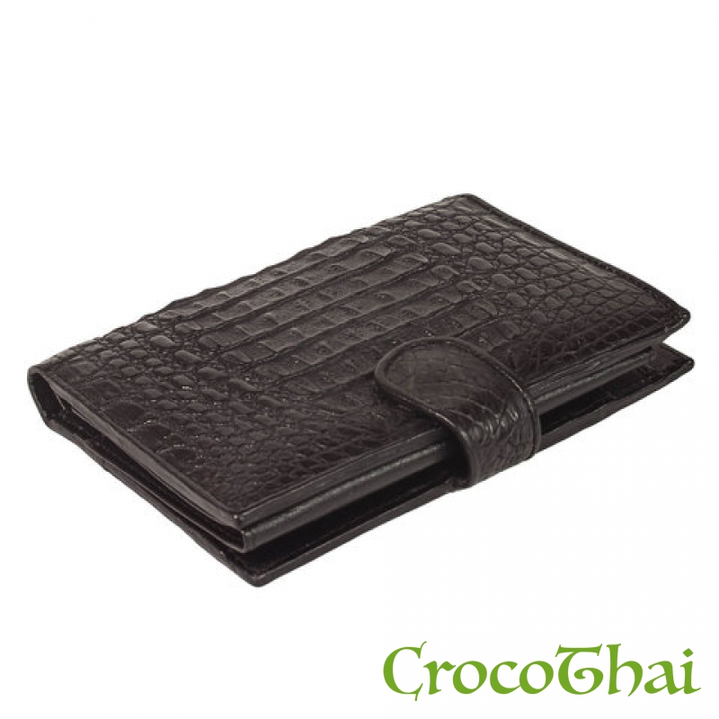 Купить портмоне из кожи крокодила черное